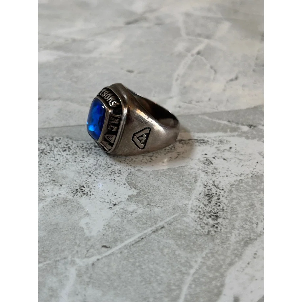 Jostens‎ Albertsons Inc 1998 Service Award Ring Blue Stone Lustrium Size 9.5